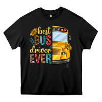 Black best bus driver ever Heavy Core Tee - texasbilliewilder