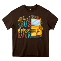 Chocolate Brown best bus driver ever Heavy Core Tee - texasbilliewilder