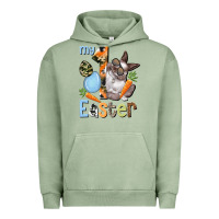 Pigment Oil Green My first Easter Boy Easter Day Urban Hoodie - HowdyJamesFarm