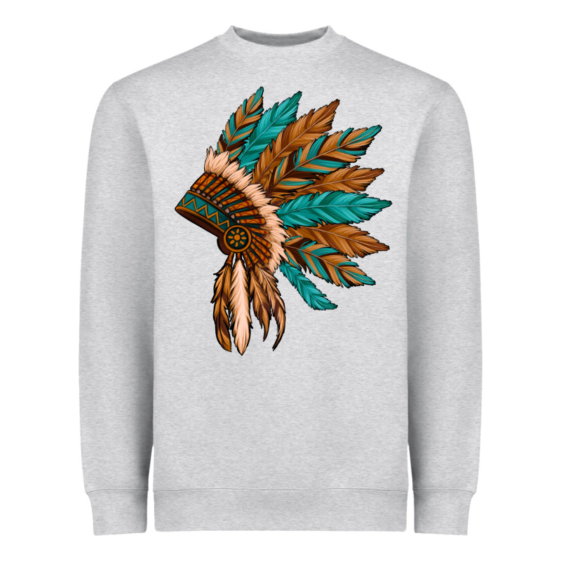 Native American Indian Headdress Heavyweight Sweatshirt by Artiststas | Teevron