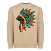 Mushroom native american indian headdress Heavyweight Sweatshirt - Artiststas