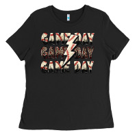 Game Day Game Day Baseball Lightning Bolt Ladies Tee | Teevron