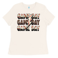Bone game day game day baseball lightning bolt Ladies Tee - Zillion Design Studio