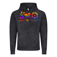 Vintage Black peace love equality Vintage Hoodie - JahusDesignShop