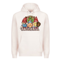 Pale Pink Baseball gnomes Premium Hoodie - NancyCooperArtShop