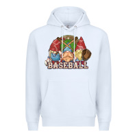 White Baseball gnomes Premium Hoodie - NancyCooperArtShop