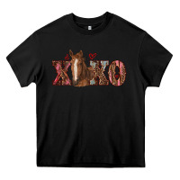 Black xoxo horse Heavy Core Tee - RanaPortraitStore