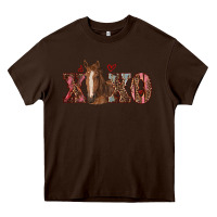 Chocolate Brown xoxo horse Heavy Core Tee - RanaPortraitStore