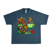 Midnight Navy mexican tequila margarita and maracas Urban Heavy Tee - AdoDesignShop