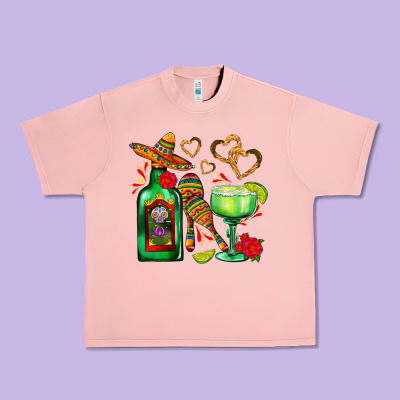 Mexican Tequila Margarita And Maracas Urban Heavy Tee Designed By Adodesignshop