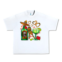 White mexican tequila margarita and maracas Urban Heavy Tee - AdoDesignShop