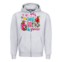 Heather Grey little miss sixth grade Zipper Hoodie - NancyCooperArtShop
