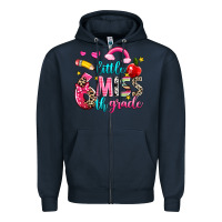 Navy little miss sixth grade Zipper Hoodie - NancyCooperArtShop
