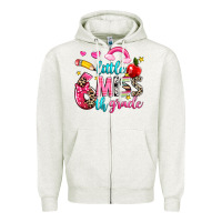 Oatmeal Heather little miss sixth grade Zipper Hoodie - NancyCooperArtShop