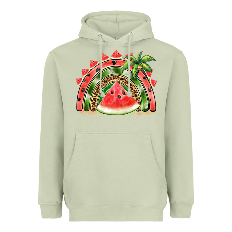 Watermelon Slice  Rainbow Heavyweight Hoodie by BarkalooDesign | Teevron