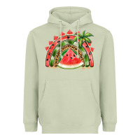 Matcha watermelon slice  rainbow Heavyweight Hoodie - BarkalooDesign