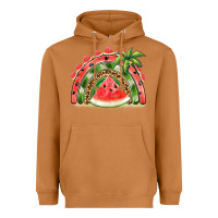 Meerkat watermelon slice  rainbow Heavyweight Hoodie - BarkalooDesign
