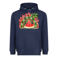 Navy watermelon slice  rainbow Heavyweight Hoodie - BarkalooDesign