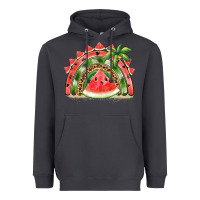 Smoke watermelon slice  rainbow Heavyweight Hoodie - BarkalooDesign