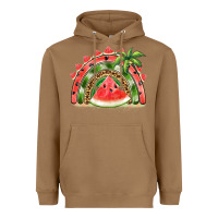 Toasted Coconut watermelon slice  rainbow Heavyweight Hoodie - BarkalooDesign