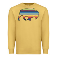 Antique Gold Aztec Bison Silhouette Premium Sweatshirt - Bettercallsaul