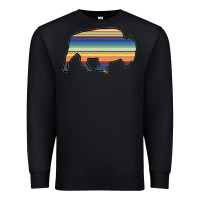 Black Aztec Bison Silhouette Premium Sweatshirt - Bettercallsaul