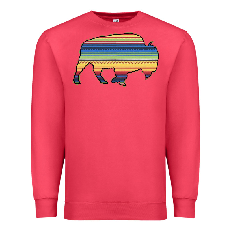 Aztec Bison Silhouette Premium Sweatshirt by Bettercallsaul | Teevron