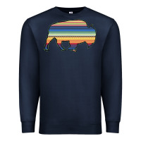 Navy Aztec Bison Silhouette Premium Sweatshirt - Bettercallsaul