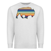 Oatmeal Heather Aztec Bison Silhouette Premium Sweatshirt - Bettercallsaul