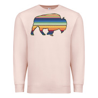 Pale Pink Aztec Bison Silhouette Premium Sweatshirt - Bettercallsaul