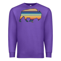 Purple Aztec Bison Silhouette Premium Sweatshirt - Bettercallsaul