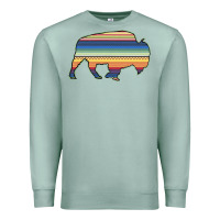 Seafoam Aztec Bison Silhouette Premium Sweatshirt - Bettercallsaul
