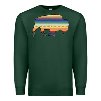 Sports Green Aztec Bison Silhouette Premium Sweatshirt - Bettercallsaul
