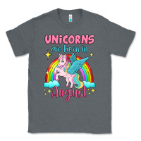 Charcoal Heather unicorns are born in august Classic Tee - Jasminsmagicworld