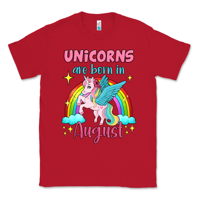 Unicorns Are Born In August Classic Tee by Jasminsmagicworld | Teevron