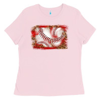 Bubblegum Pink baseball background Ladies Tee - texasbilliewilder