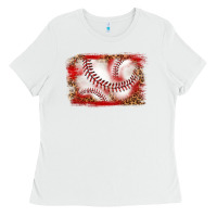 White baseball background Ladies Tee - texasbilliewilder