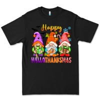 Black happy hallothanksmas gnomes Premium Tee - texasbilliewilder