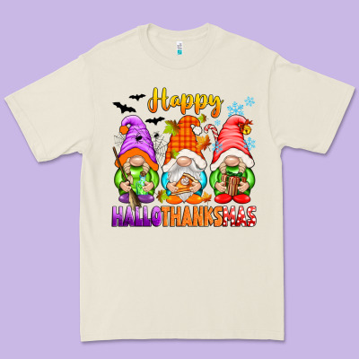 Happy Hallothanksmas Gnomes Premium Tee Designed By Texasbilliewilder