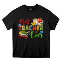 Black best teacher ever Heavy Core Tee - texasbilliewilder