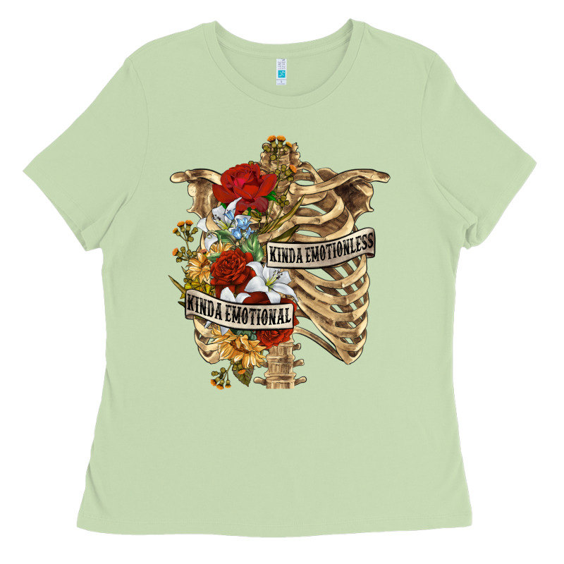 Kinda Emotionless Kinda Emotional Skeleton Ladies Tee by RanaPortraitStore | Teevron