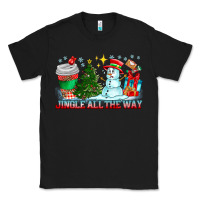 Black Jingle All The Way Classic Tee - CowhideDigitalArt