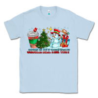 Dusty Blue Jingle All The Way Classic Tee - CowhideDigitalArt