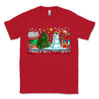 Red Jingle All The Way Classic Tee - CowhideDigitalArt