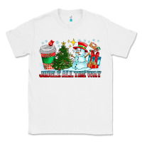 White Jingle All The Way Classic Tee - CowhideDigitalArt