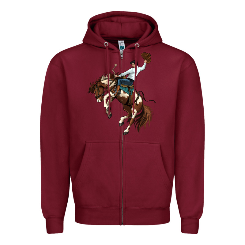 American Paint Horse Rodeo Cowboy Zipper Hoodie by MaliasSmallBusiness | Teevron