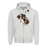 Dove Grey american paint horse rodeo cowboy Zipper Hoodie - MaliasSmallBusiness