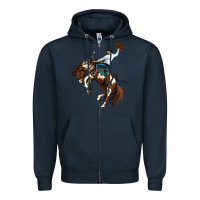 Navy american paint horse rodeo cowboy Zipper Hoodie - MaliasSmallBusiness
