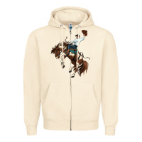 Sandshell american paint horse rodeo cowboy Zipper Hoodie - MaliasSmallBusiness