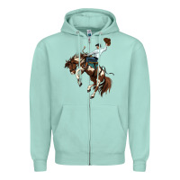 Seafoam american paint horse rodeo cowboy Zipper Hoodie - MaliasSmallBusiness